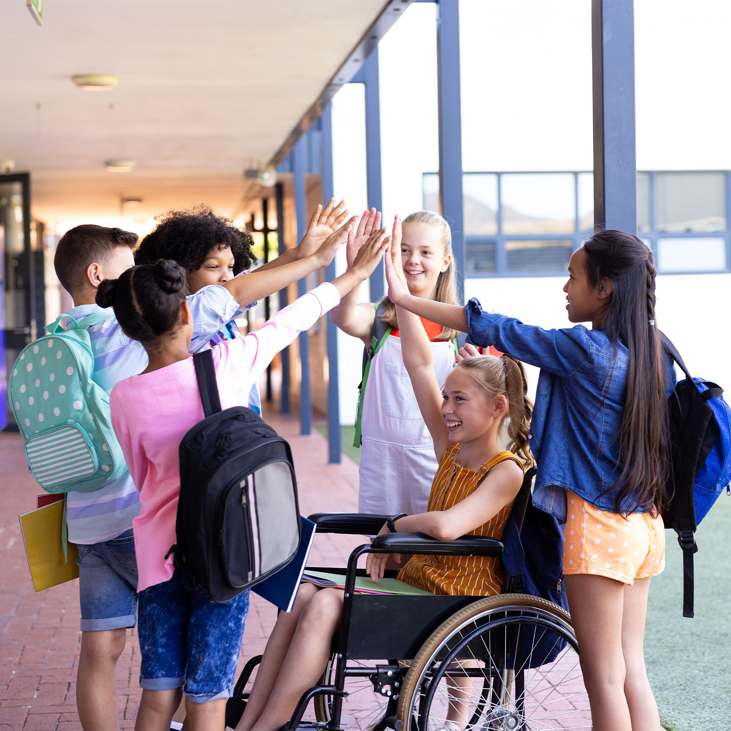Studenti durante un'esperienza di turismo scolastico inclusivo